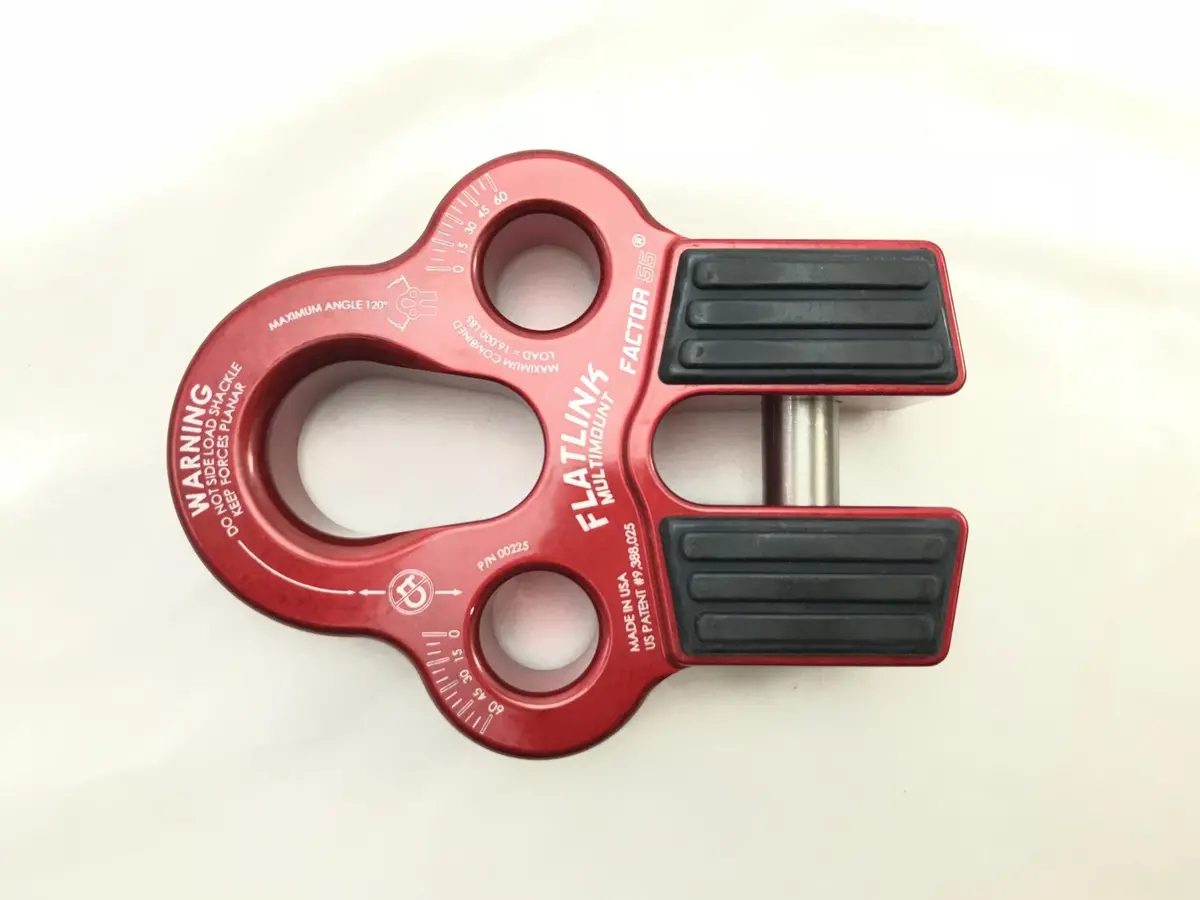Winch Line Shackle Mount Foldable Flatlink Multimount Red Factor 55 1
