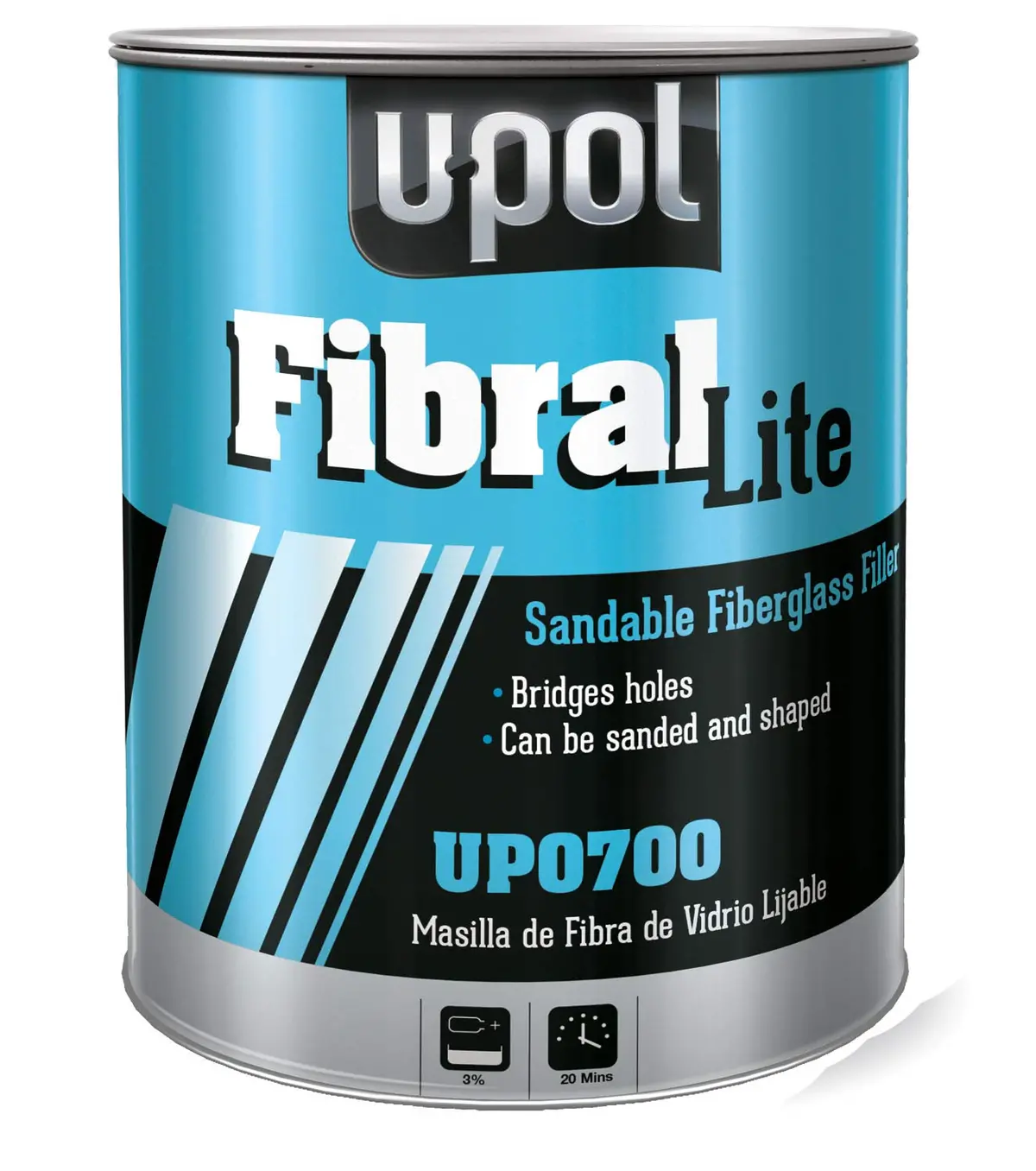 U-Pol Fibral Sandable Fiberglass Repair Paste, Up0700 1