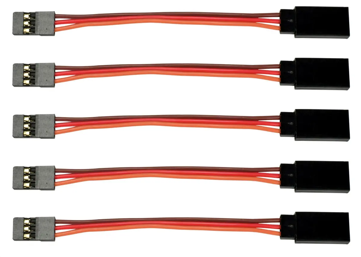 Apex Rc Products Jr Style 3" / 75Mm Servo Extension - 5 Pack #1002 1