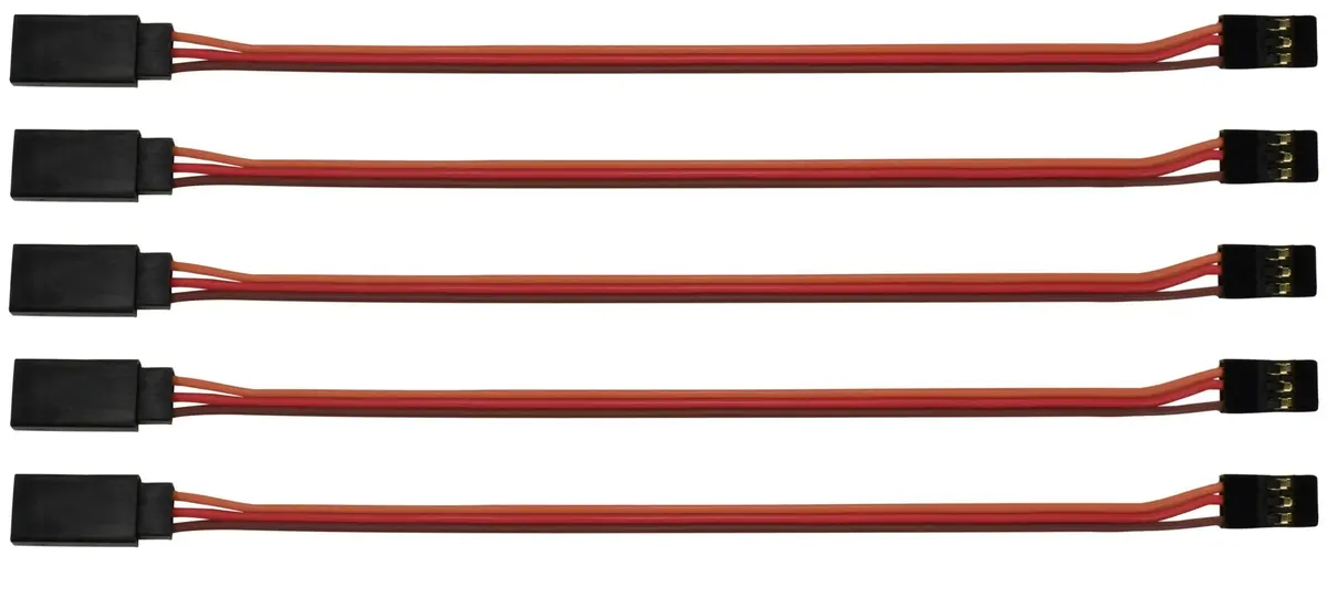 Apex Rc Products Jr Style 6" / 150Mm Servo Extension Lead - 5 Pack #1006 1