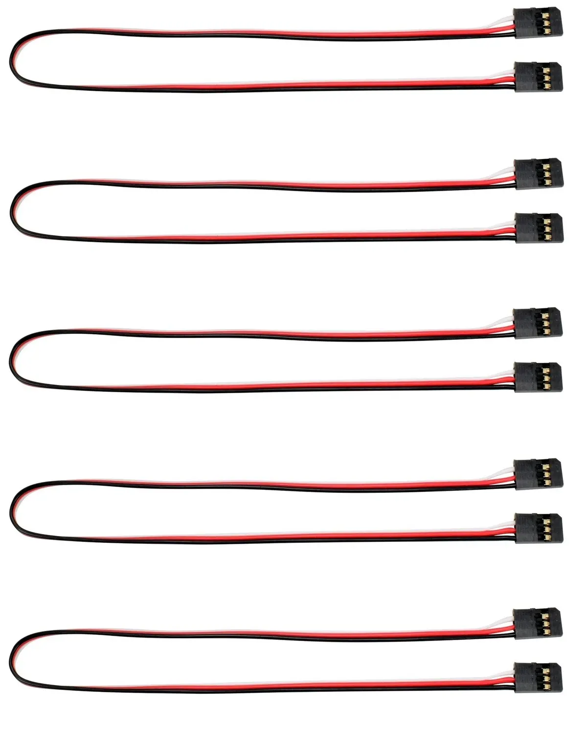 Apex Rc Products Futaba Style 12" / 300Mm Male Male Servo Extension - 5 Pack #1013M 1