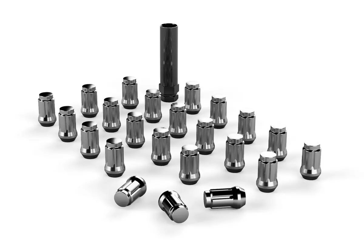 Jeep Jk/Tj Spline Drive Lug Nut Kit 1/2 Inchx20 Chrome 23 Pcs 1