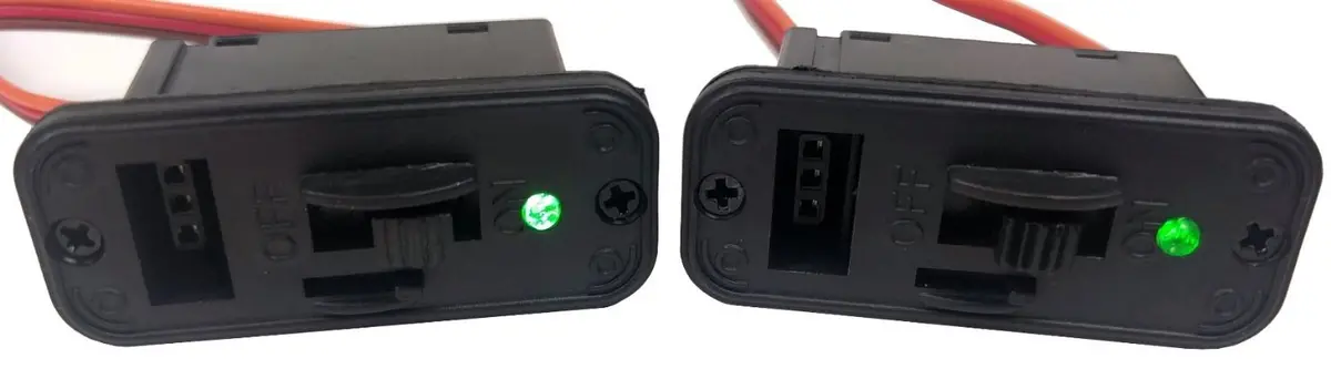 Apex Rc Products Jr Style Hd On/Off Switch W/ Led + Charge Port - 2 Pack #1061 1