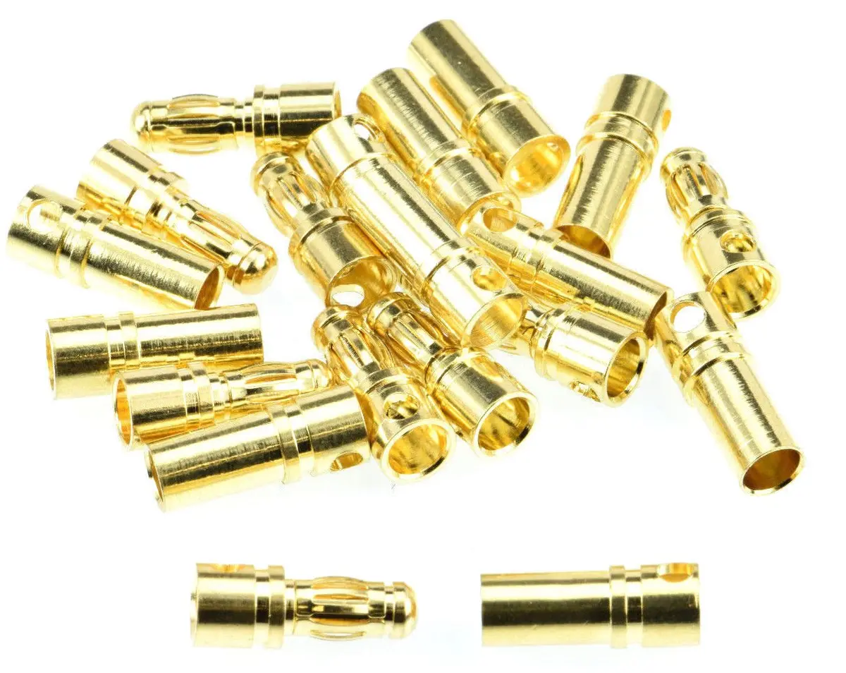 Apex Rc Products 3.5Mm Male / Female Gold Bullet Connectors Plugs - 10 Pair #1102 1