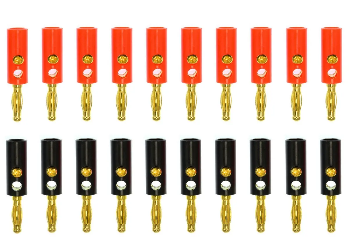Apex Rc Products 4.0Mm Red & Black Banana Plug Connectors - 10 Pair #1110 1