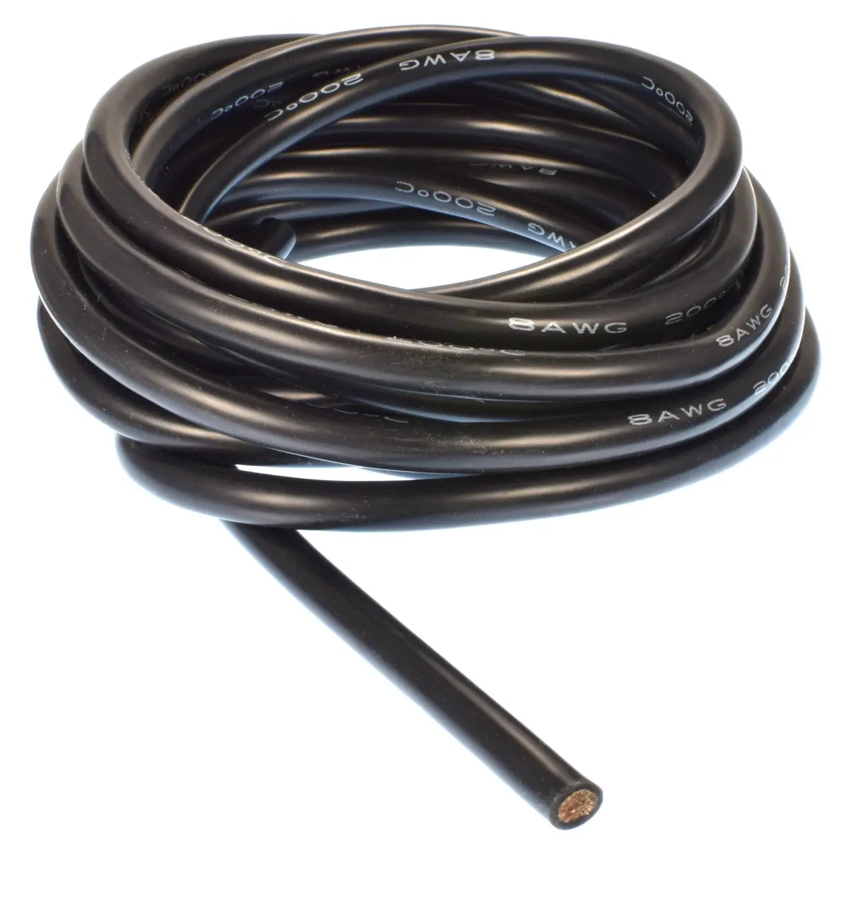 Apex Rc Products 3M / 10' Black 8 Gauge Awg Super Flexible Silicone Wire #1121 1