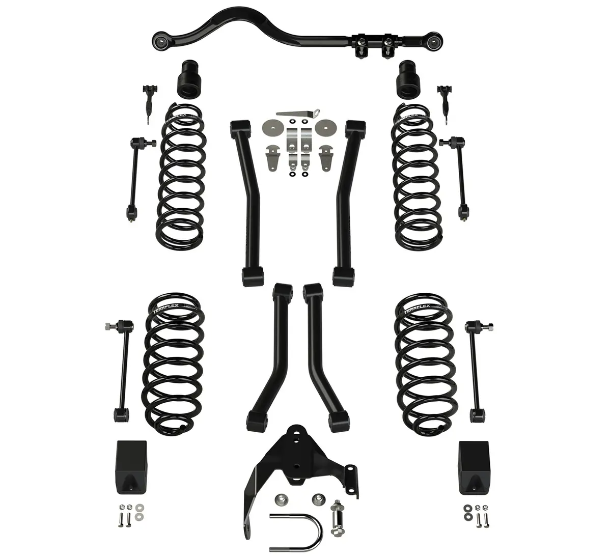 Jeep Jk 2 Door 3 Inch Lift Suspension System W/ 4 Sport Flexarms And Track Bar No Shocks 07-18 Wrangler Jk 1