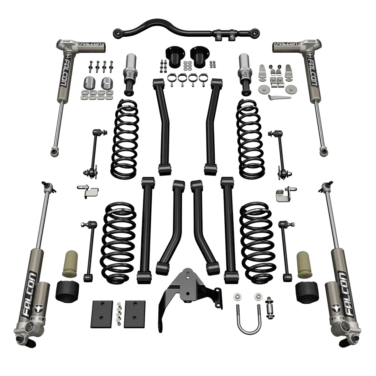 Jeep Jk 2 Door 3 Inch Sport St3 Suspension System W/ Falcon 3.1 Shocks 07-18 Wrangler Jk 1