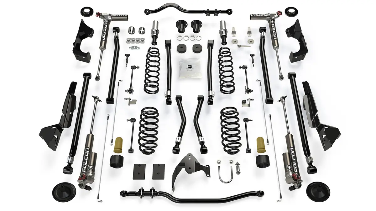 Jeep Jk Long Arm Suspension 4 Inch Alpine Rt4 System And Falcon 3.3 Fast Adjust For 07-18 Wrangler Jk 2 Door 1