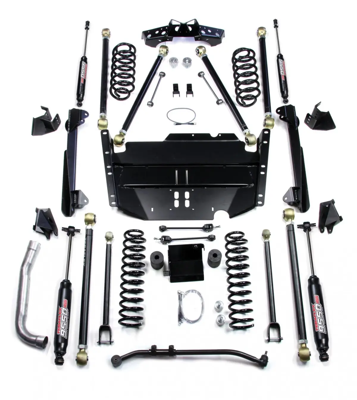 Jeep Tj 4 Inch Pro Lcg Long Flexarm Suspension System W/ 9550 Shocks 97-06 Wrangler Tj 1