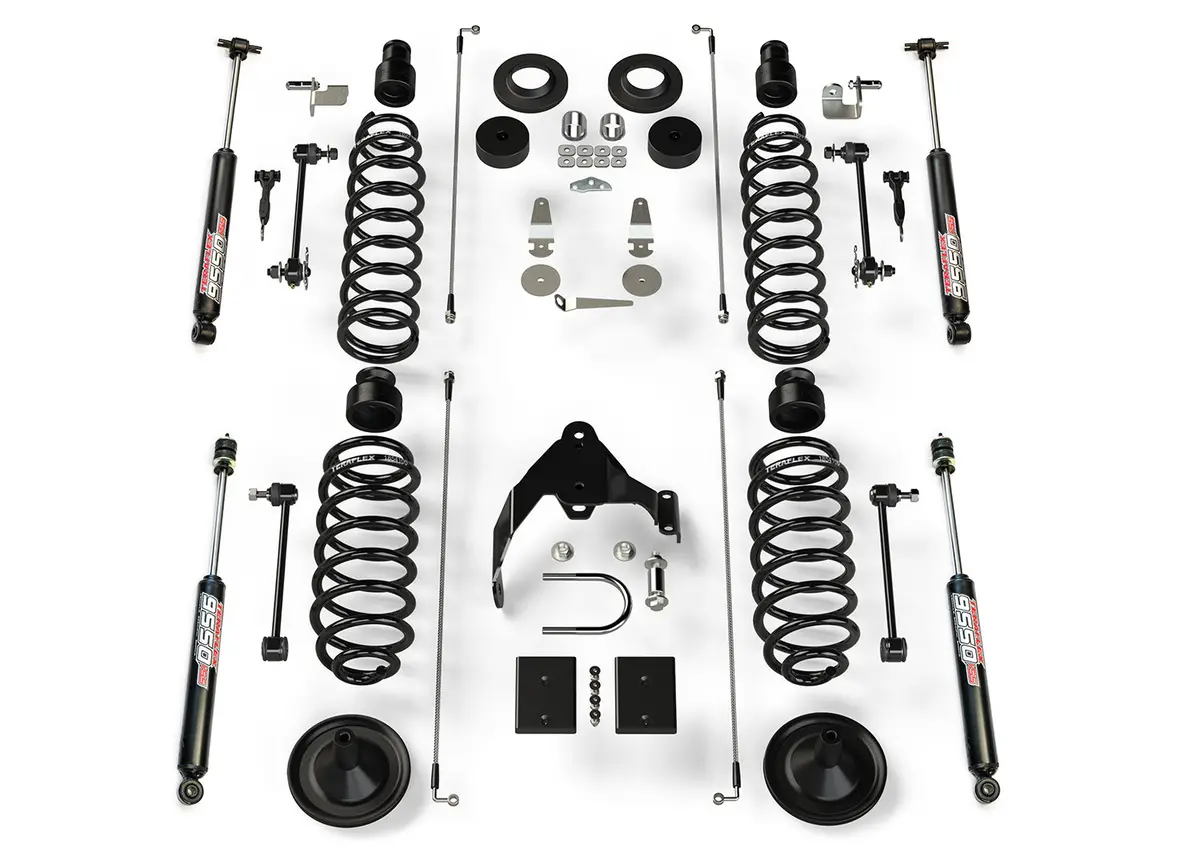 Jeep Jku 4 Door Base 4 Inch Lift Kit W/ 9550 Vss Shocks 07-18 Wrangler Jku 1