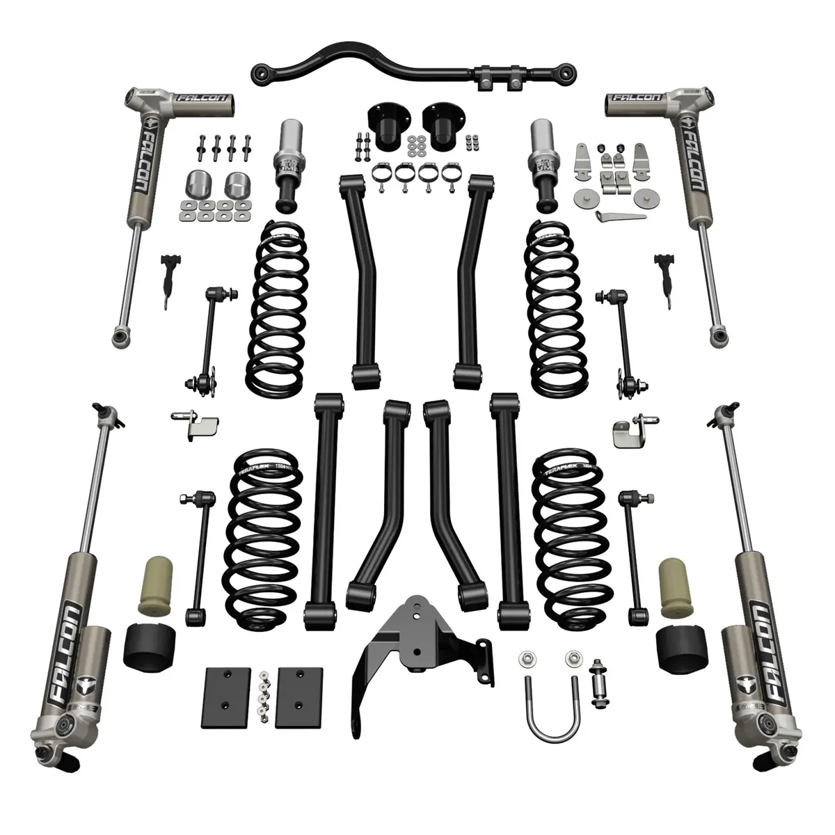 Jeep Jku 4 Door 3 Inch Sport St3 Suspension System W/ Falcon 3.1 Shocks 07-18 Wrangler Jku 1