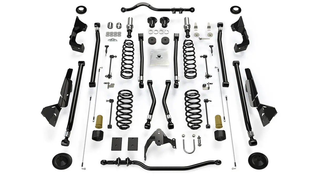 Jeep Jk Long Arm Suspension 4 Inch Alpine Rt4 System No Shock Absorbers For 07-18 Wrangler Jk 4 Door 1