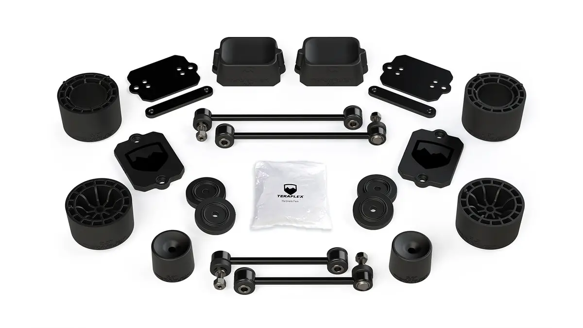 Jeep Jlu 4 Door Sport/Sahara 2.5 Inch Performance Spacer Lift Kit No Shocks Or Shock Extensions 18-Pres Wrangler Jlu 1