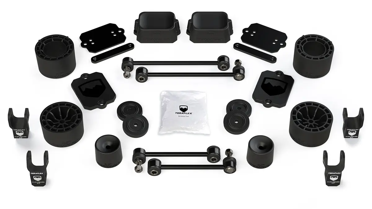 Jeep Jlu 4 Door Sport/Sahara 2.5 Inch Performance Spacer Lift Kit W/ Shock Extensions 18-Pres Wrangler Jlu 1