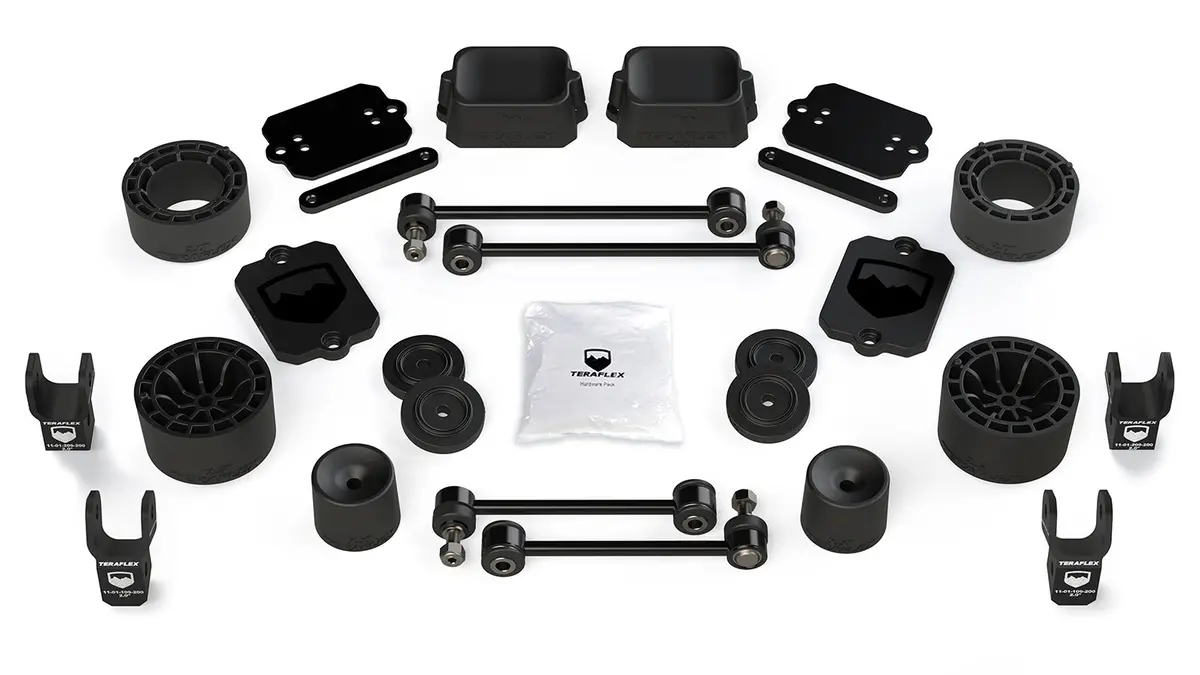 Jeep Jl 2 Door Sport/Sahara 2.5 Inch Performance Spacer Lift Kit W/ Shock Extensions 18-Pres Wrangler Jl 1