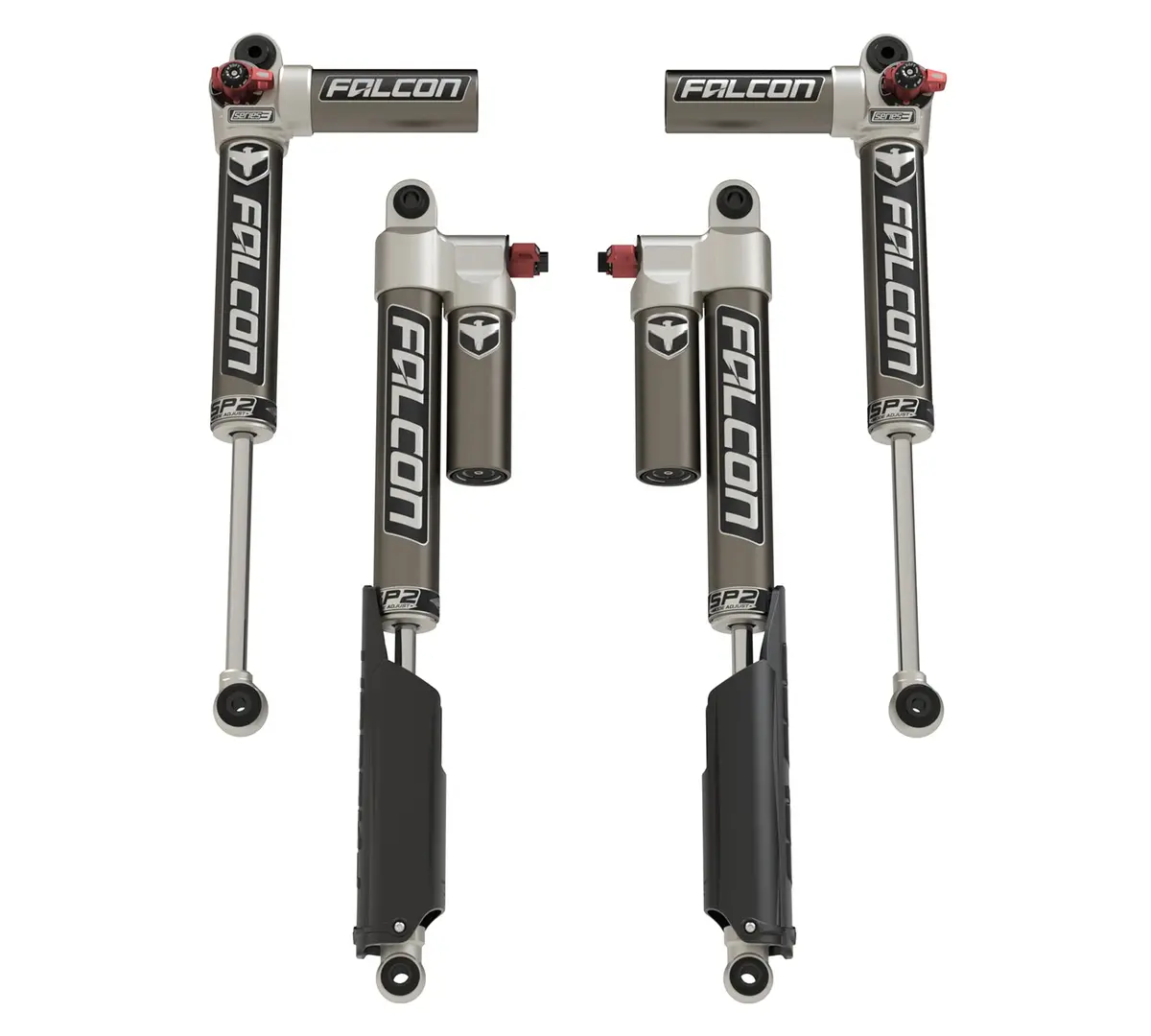 Jeep Gladiator Piggyback Shocks Falcon Sp2 3.3 Fast Adjust 0-1.5 Inch Lift All 4 For 20-Pres Gladiator 1