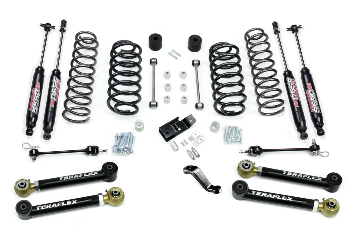 Jeep Tj/Lj 4 Inch Suspension System W/ 4 Flexarms And 9550 Shocks 97-06 Wrangler Tj/Lj 1
