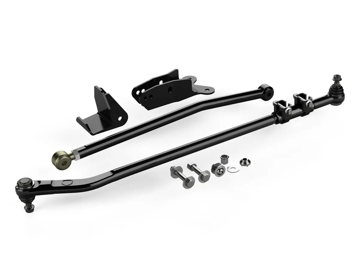 Jeep Jk/Jku Hd Drag Link Flip Kit W/ Front Track Bar Drop Bracket And Frame Brace Kit Complete 07-18 Wrangler Jk/Jku 1