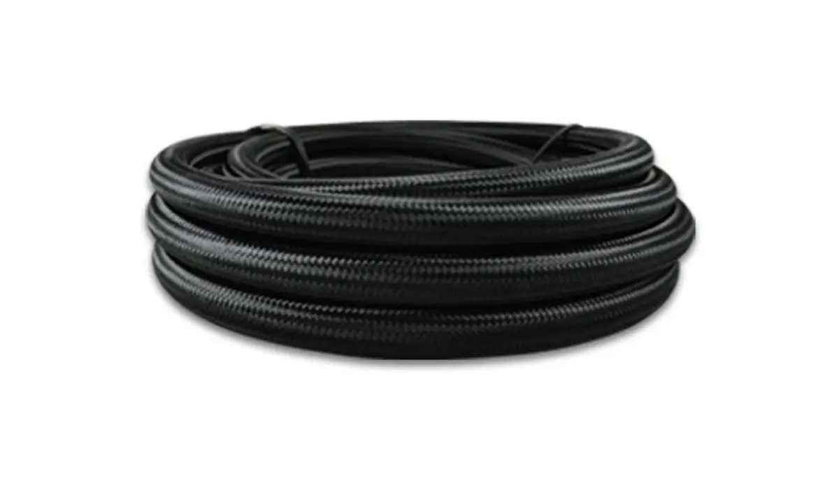 Vibrant 18986 - 6 An Black Nylon Braided Flex Hose W/ Ptfe Liner (5Ft Long) 1