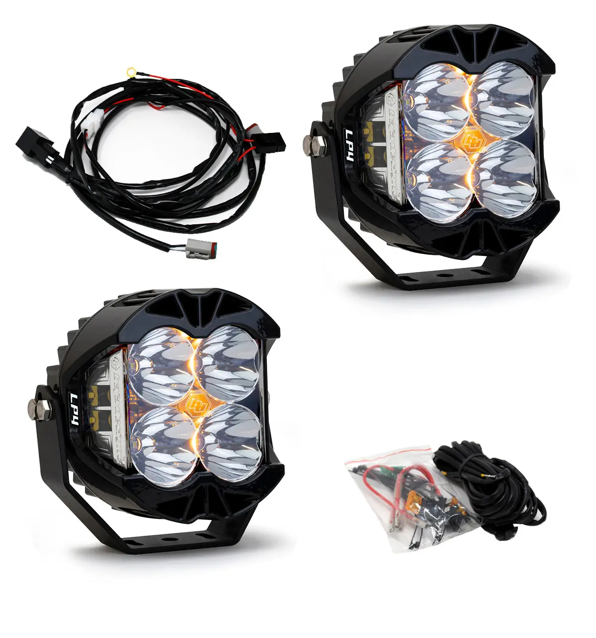 Lp4 Pro Led Spot Clear Lens Pair Baja Designs 1