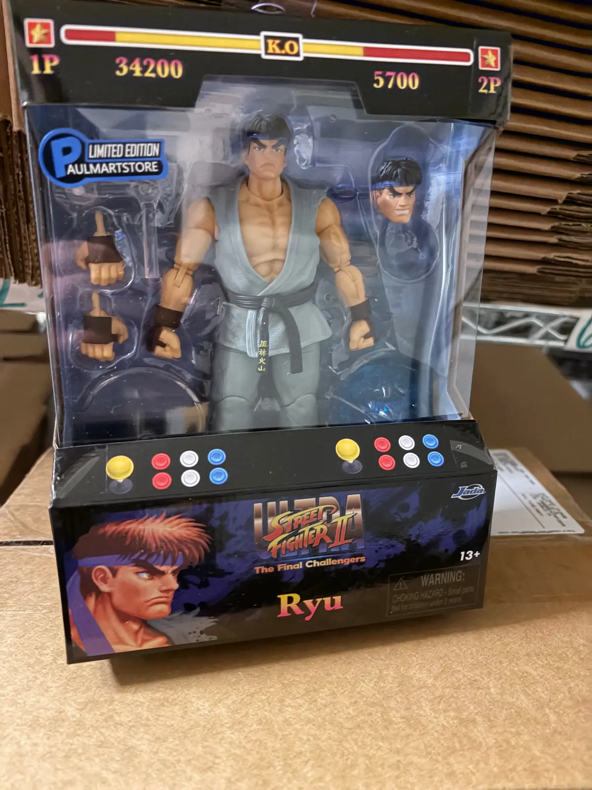 Jada Street Fighter 2 Paulmartstore Exclusive Ryu Player 2 Gray 1