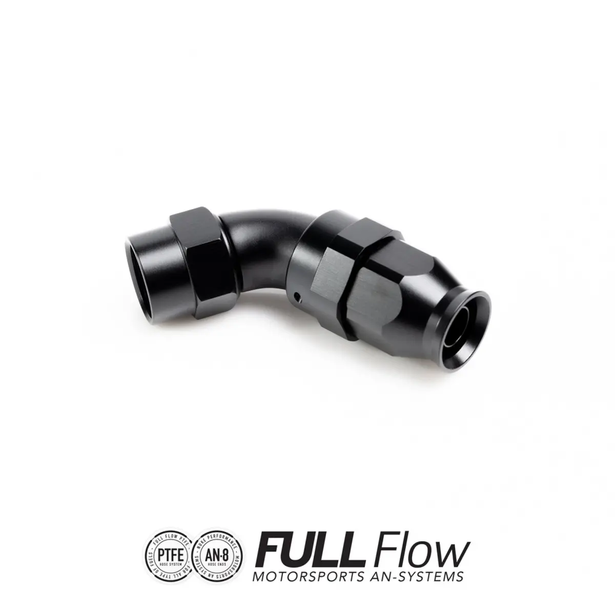 Nuke Performance Full Flow Ptfe Hose End Fitting 90 Degree An-8 1