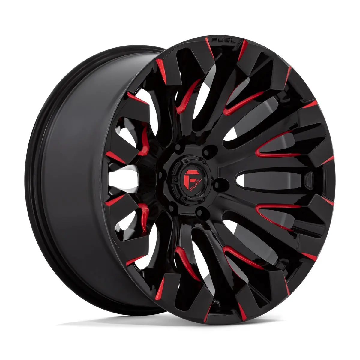 Fuel Offroad Quake Wheels (Gloss Black Milled Red Tint) 2