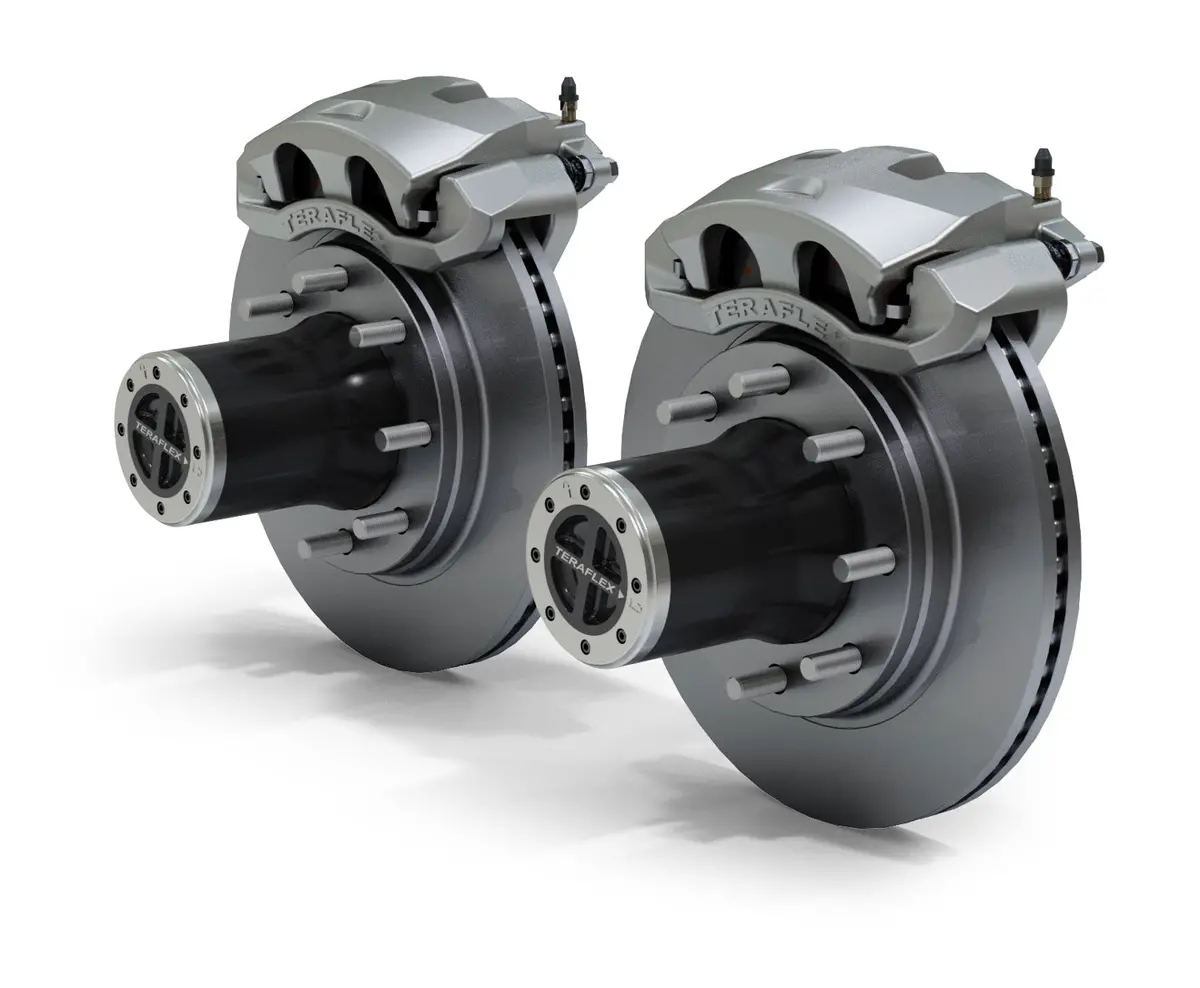Jeep Jk Front 8-Lug Full-Float Locking Hub Conversion Kit And Big Brake Kit 07-18 Wrangler Jk 1