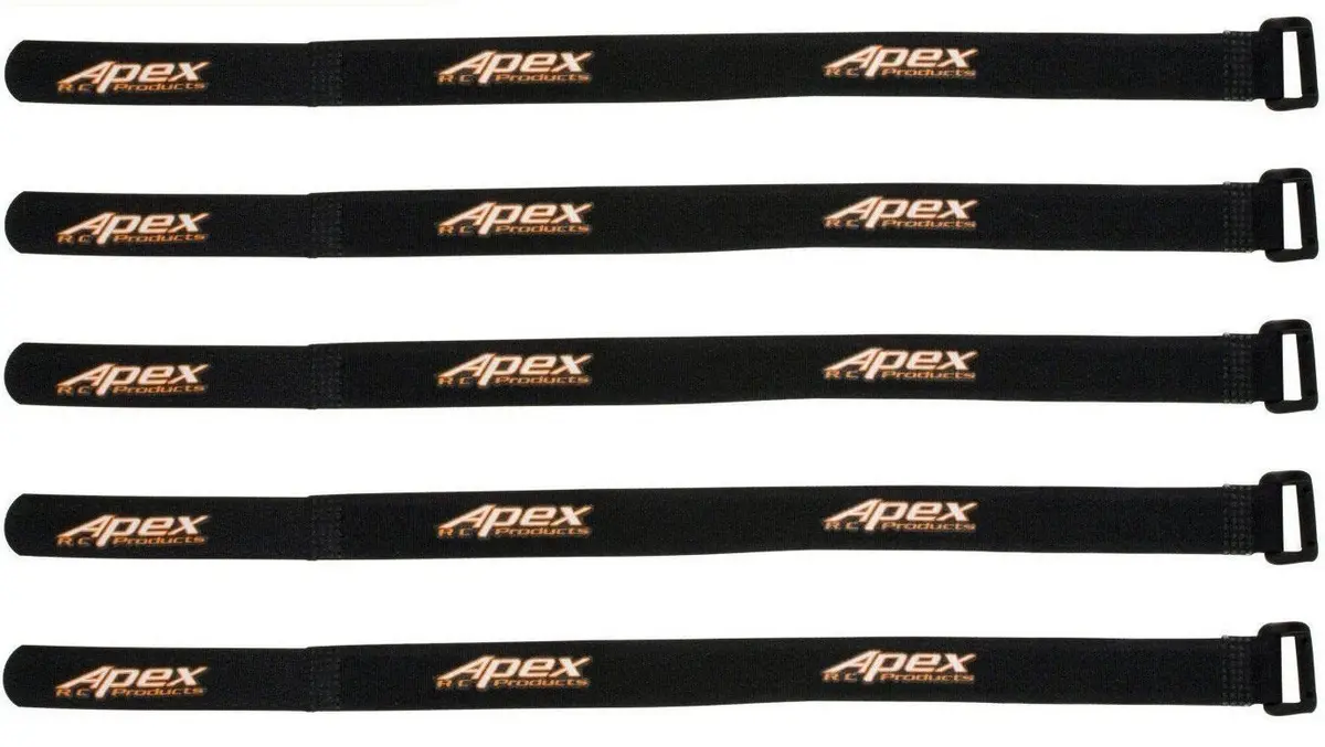 Apex Rc Products 16Mm X 300Mm Lipo Battery Strap - 5 Pack #3041 1
