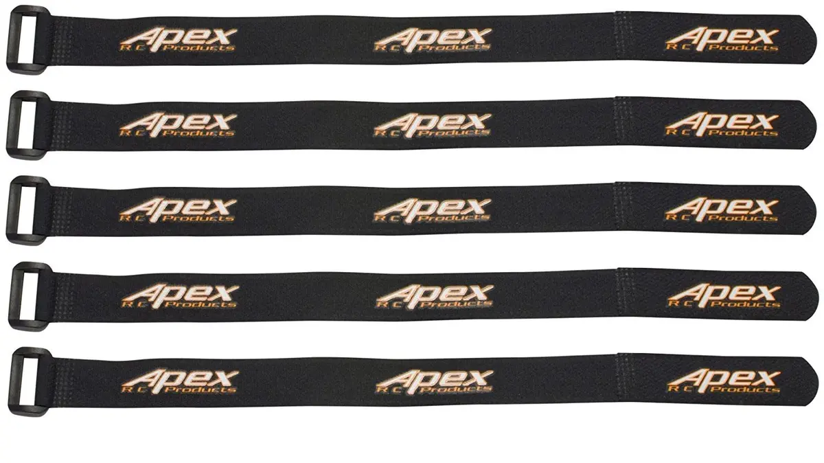Apex Rc Products 20Mm X 300Mm Lipo Battery Strap - 5 Pack #3051 1
