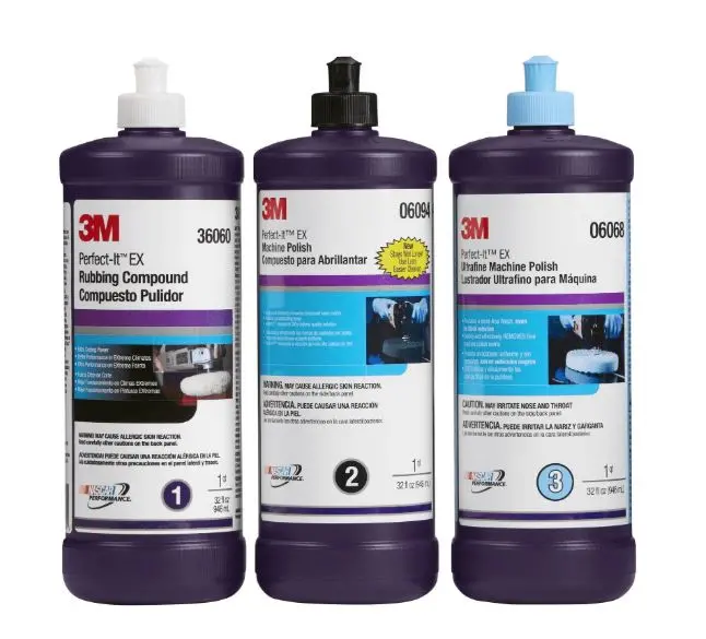 3M Perfect-It Buffing & Polishing Compound Kit 36060 06068 06094 Qt Kit 1