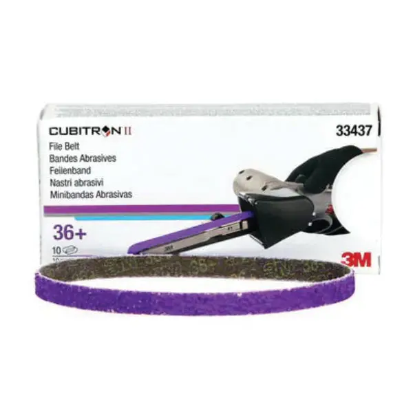 3M 33437 Cubitron Ii 36+ 3/8" X 13" File Belt - 10 Belts/Box 1