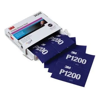 3M 34342 P1200 Grit, Abrasive Hand Sheet, 5-1/2 In W X 6.8 In L,  Fine Grade, Purple, Wet/Dry 1