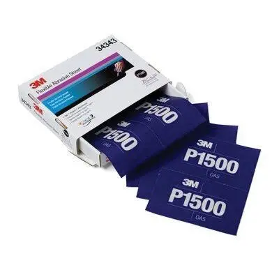 3M 34343 P1500 Grit, Abrasive Hand Sheet, 5-1/2 In W X 6.8 In L, Fine Grade, Purple, Wet/Dry 1