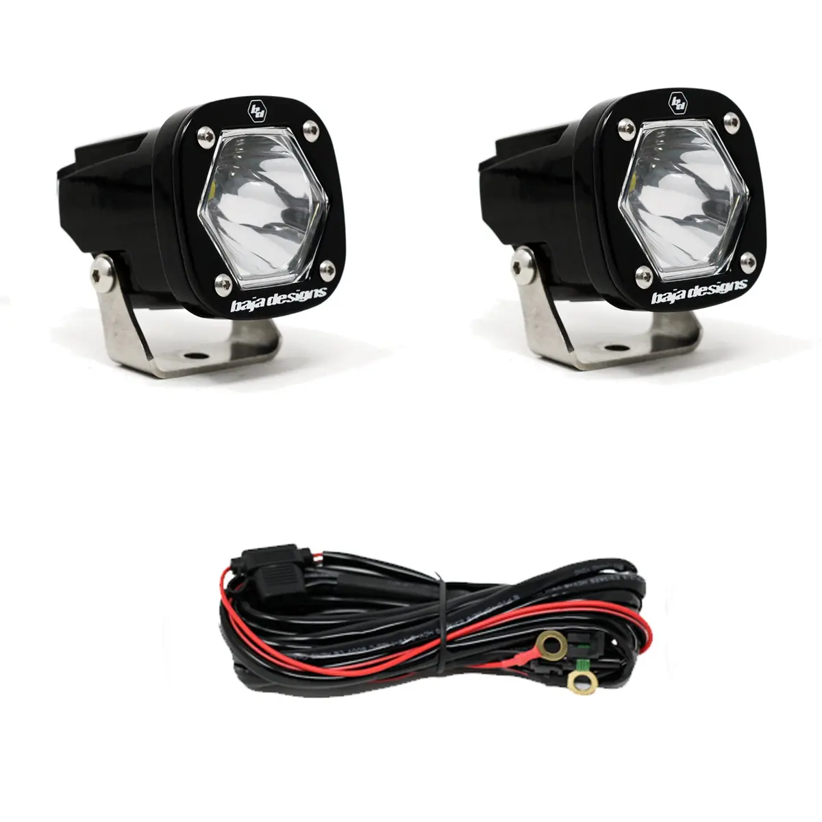 S1 Spot Led Light With Mounting Bracket Pair Baja Designs 1