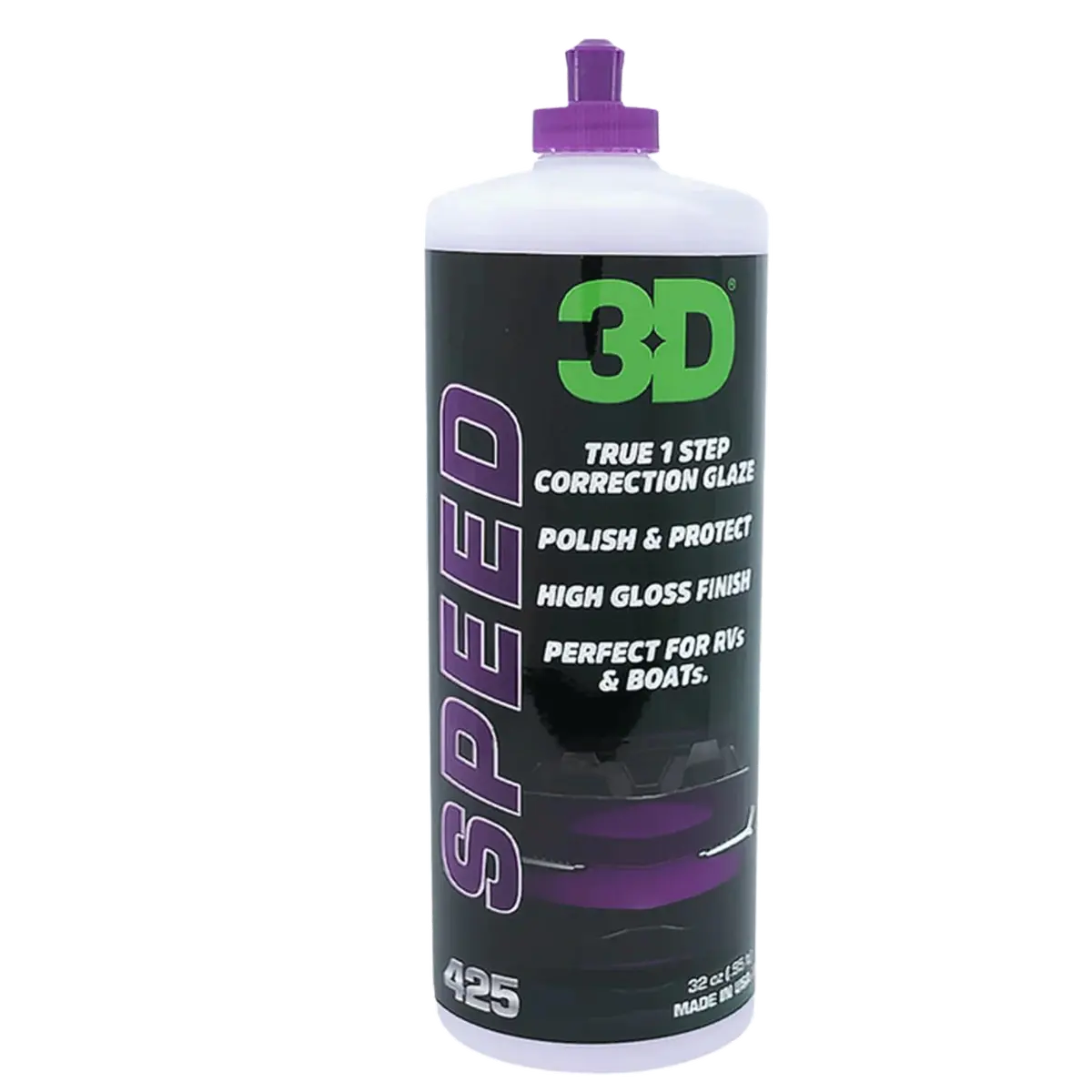 3D® Speed All In One. Compound, Polish, Wax. 32Oz 1