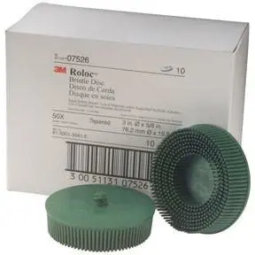 3M - 07526 Roloc Bristle Discs 50 Grit Coarse / Green 1
