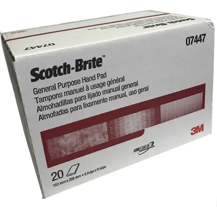 3M 07447 Scotch-Brite™ General Purpose Hand Pad, 9"X6" Scuff Pad, Red 1
