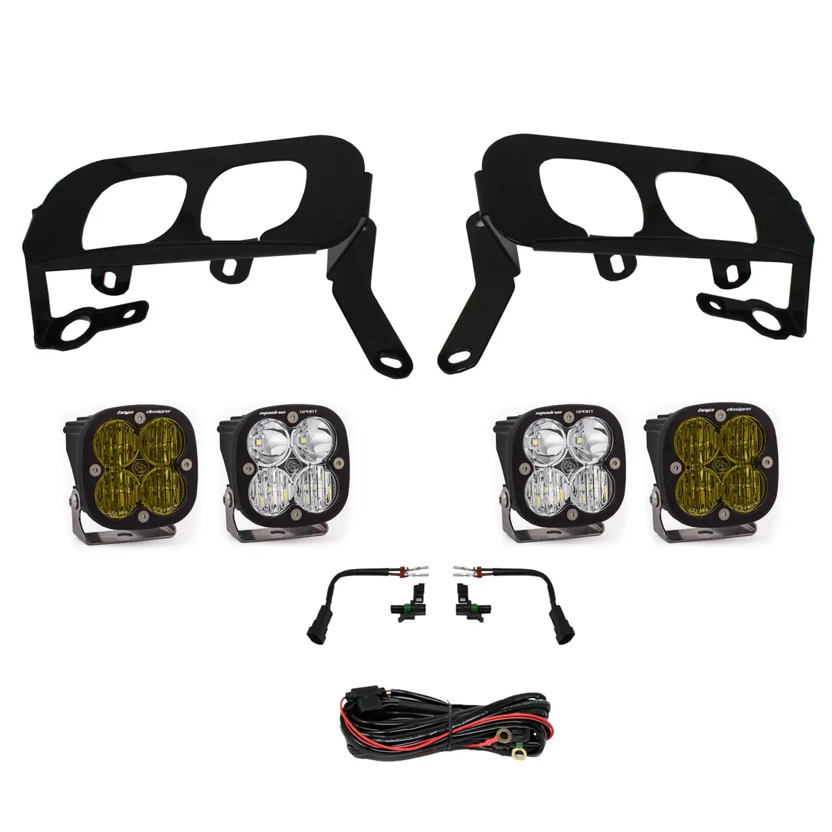 Silverado 1500 Fog Pocket Kit 14-15 Fpk, Sae Amber W/C & Sport D/C Baja Designs 1