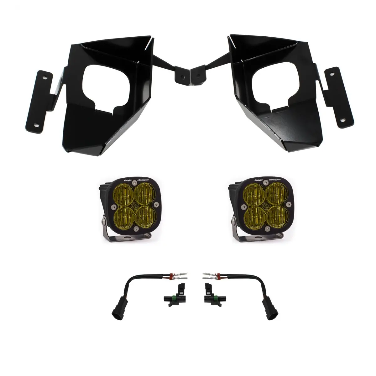 Silverado 1500 Fog Pocket Kit 16-18 Squadron Sae Amber Baja Designs 1