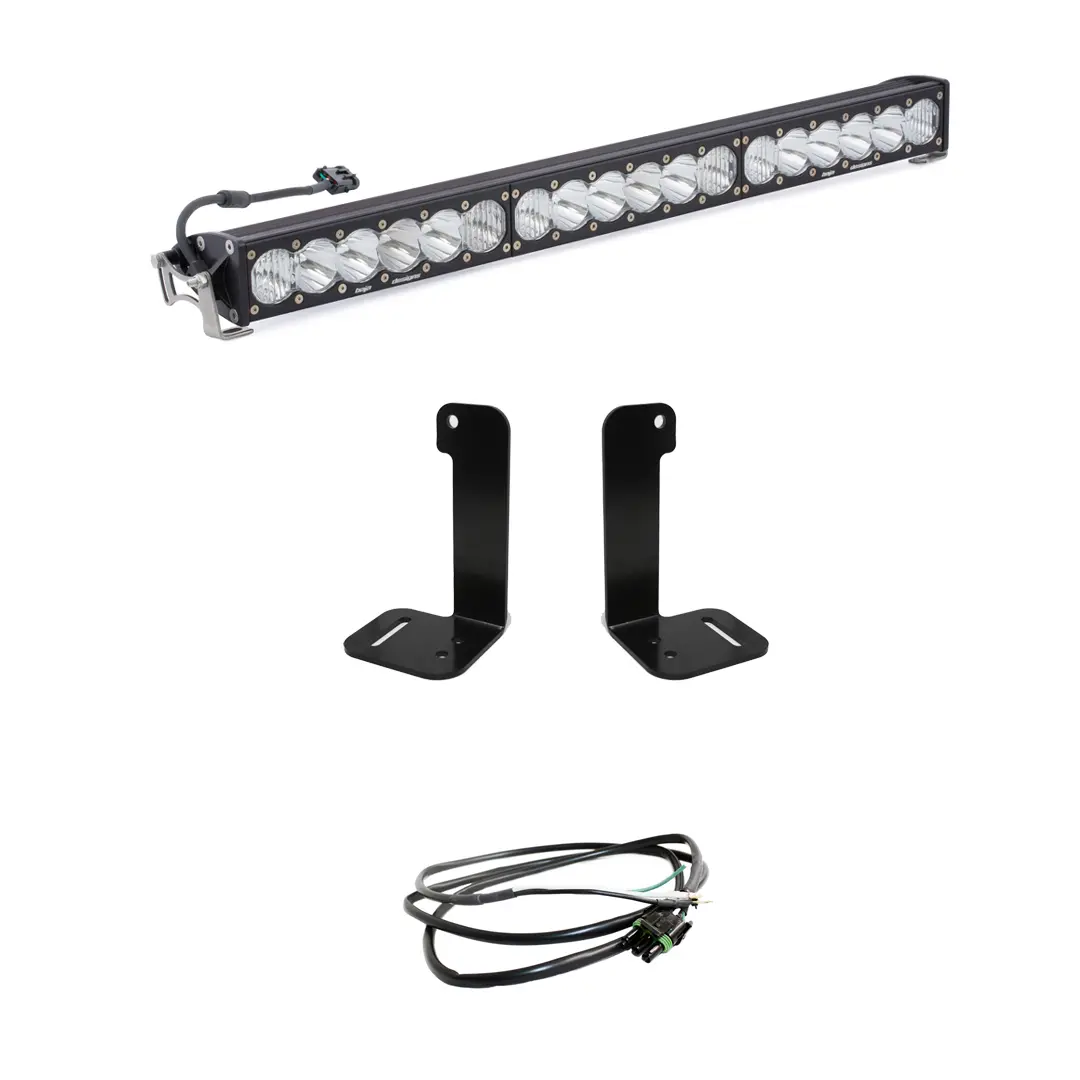 Jeep Jl/Jt 30 Inch Onx6+ Light Bar Kit W/Upfitter Baja Designs 1