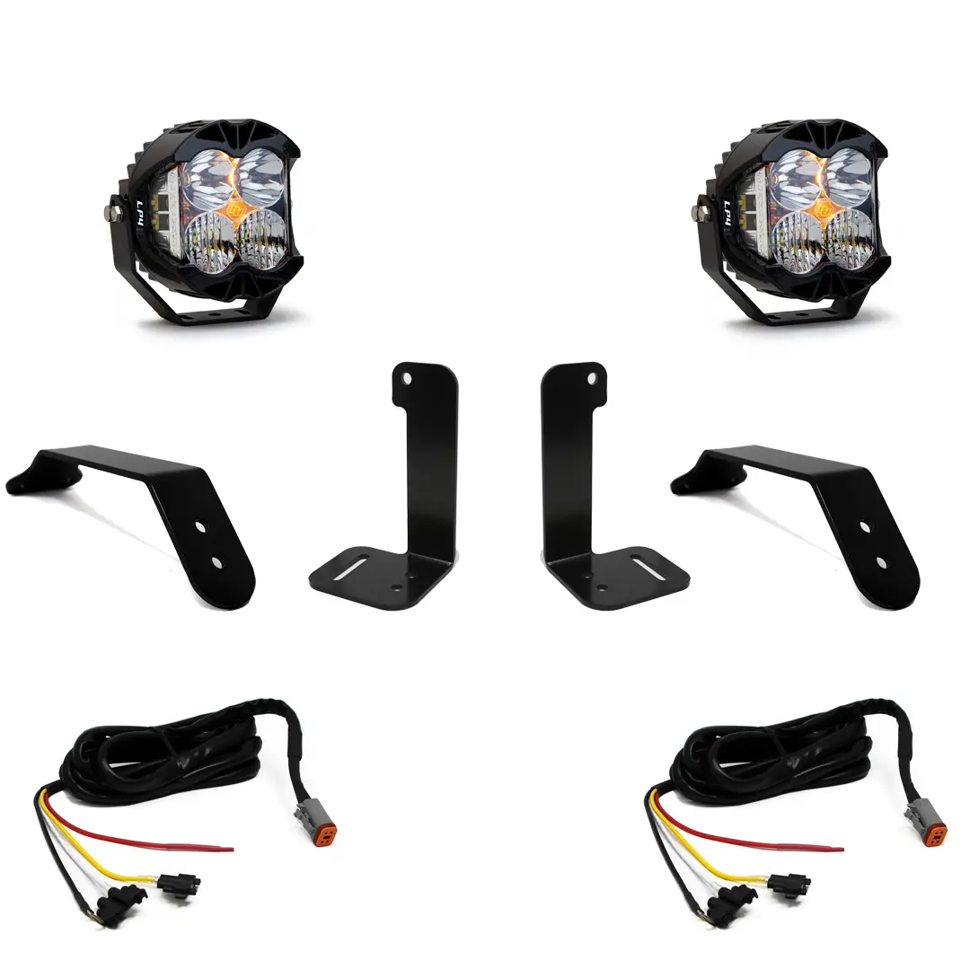 Jeep Jl/Jt Dual Lp4 Auxiliary Light Kit W/Upfitter Baja Designs 1