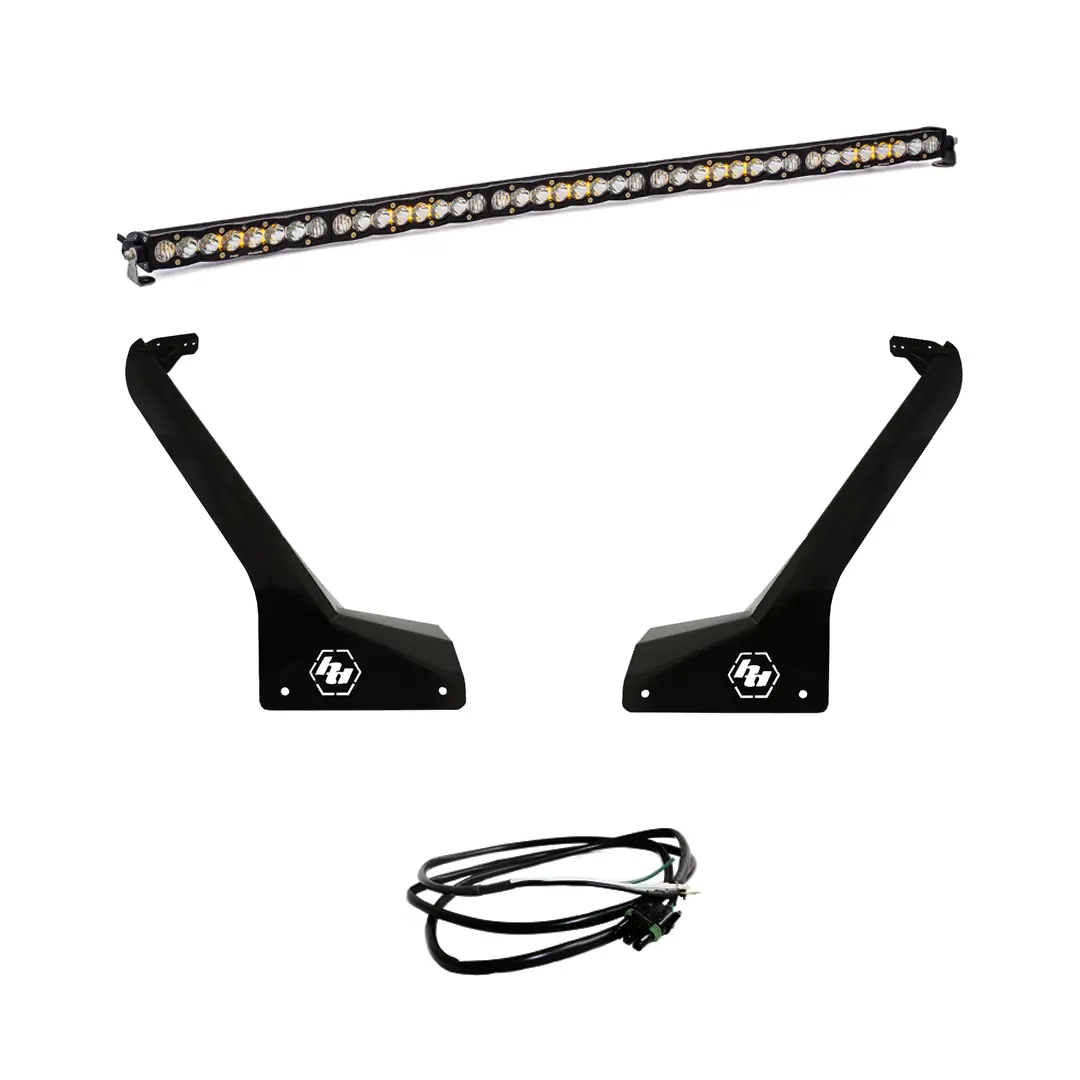 Jeep Jl/Jt Roof Bar Led Light Kit 50 Inch S8 W/Upfitter Baja Designs 1