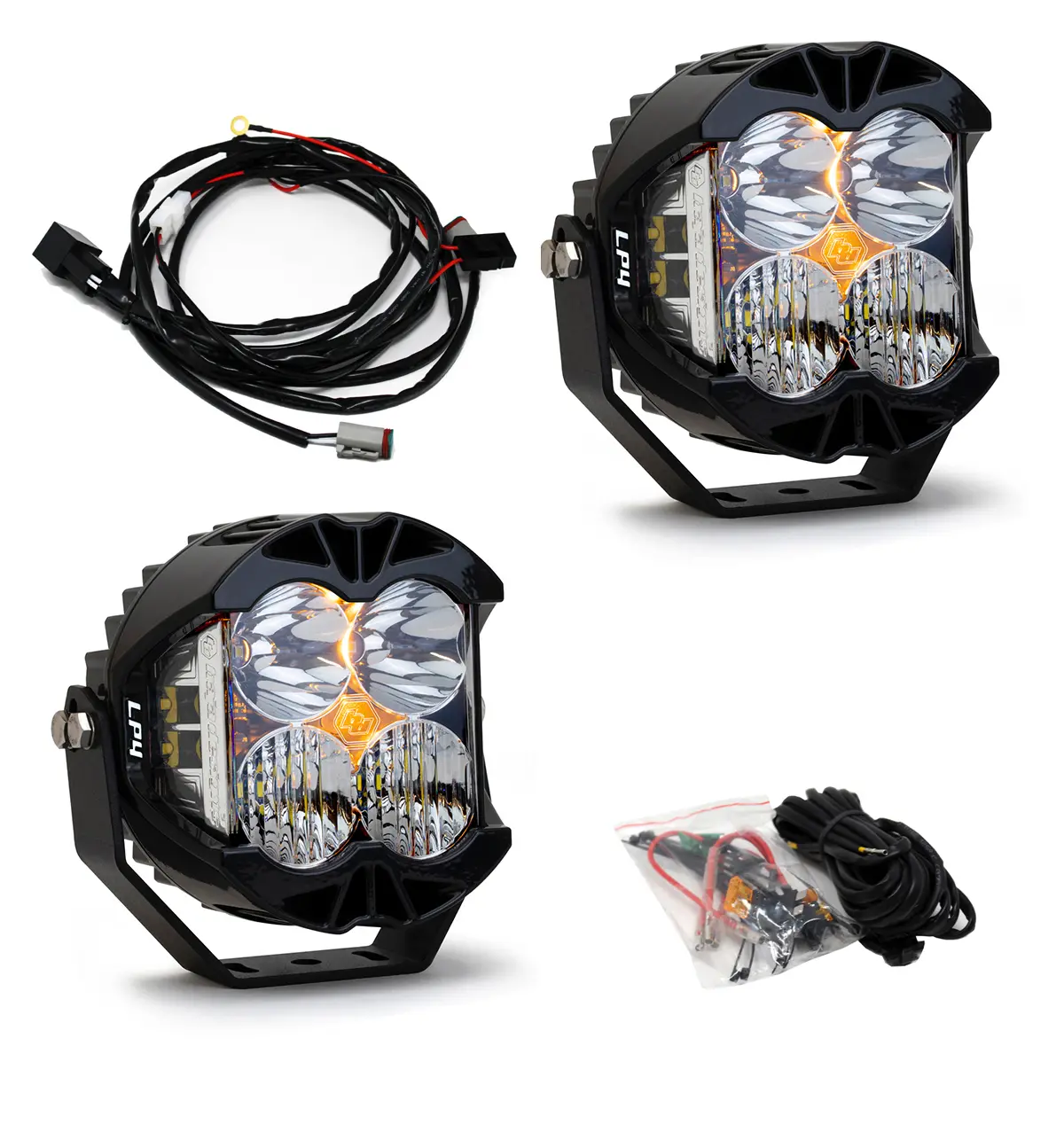 Jeep Jl/Jt Rubicon Steel Bumper Led Light Kit Lp4 Baja Designs 1