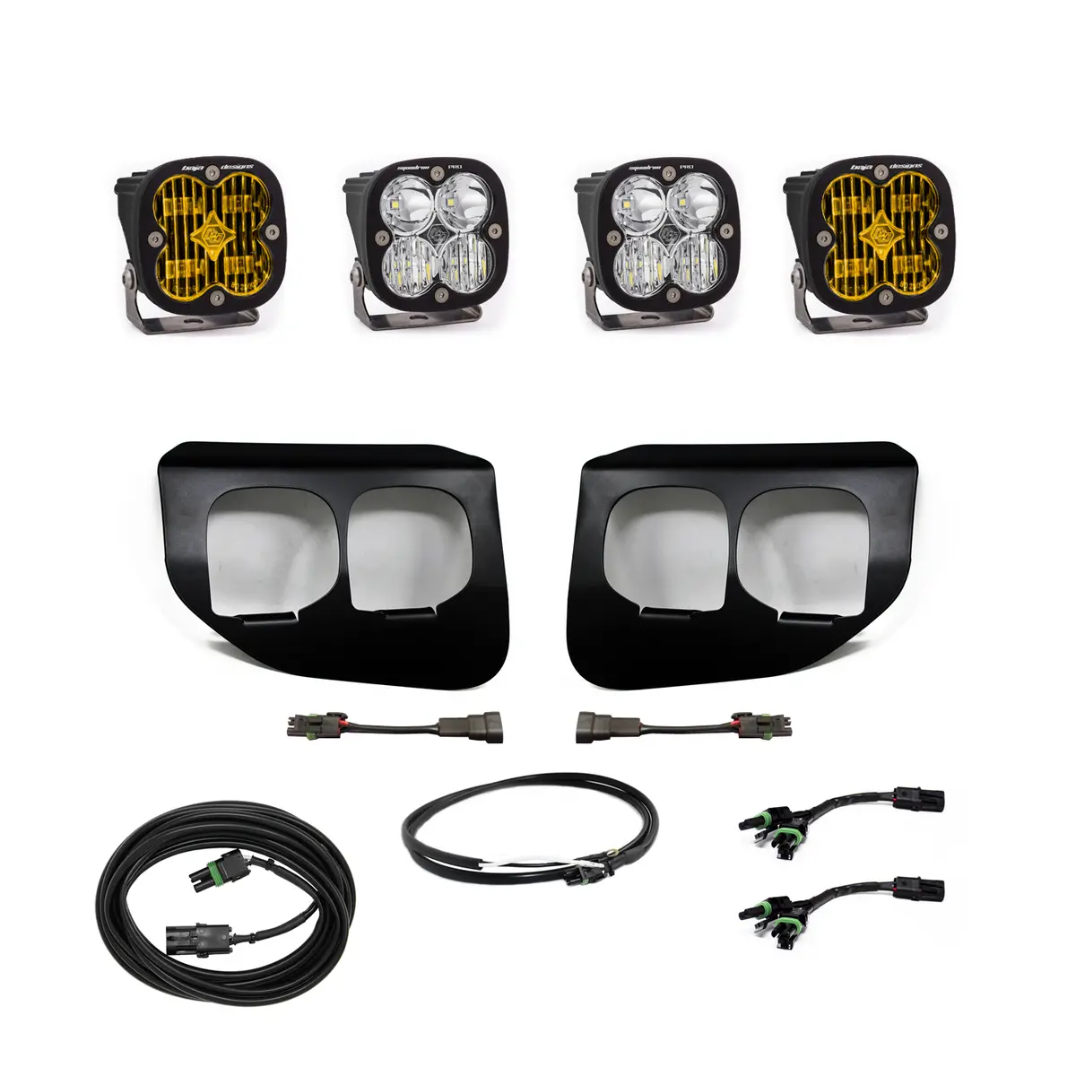 Ford Super Duty (20-22) Fog Lights Fpk Amber Sae/Sport Dc Baja Designs W/Upfitter Baja Designs 1