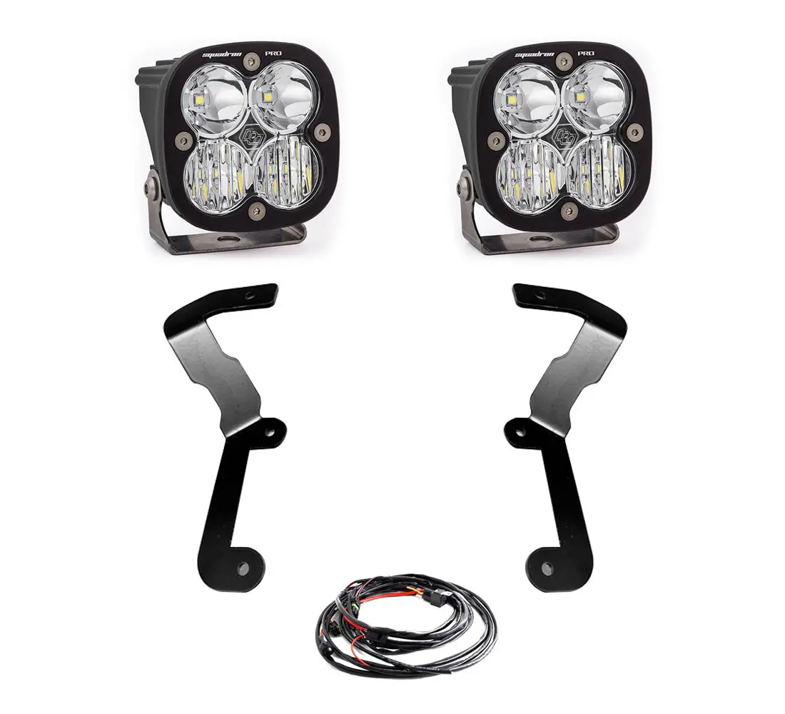 19-22 Gmc Sierra 1500 Squadron Pro A Pillar Light Kit Baja Designs 1