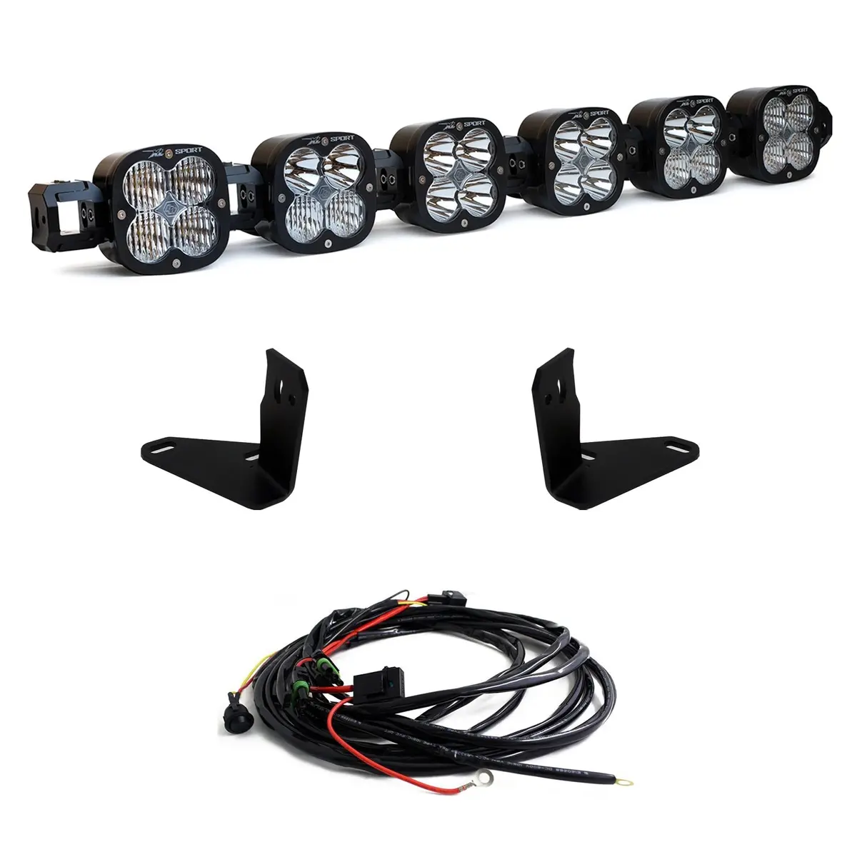6 X Linkable Light Bar For 21-Up Ford Bronco Steel Bumper Mount Baja Designs 1