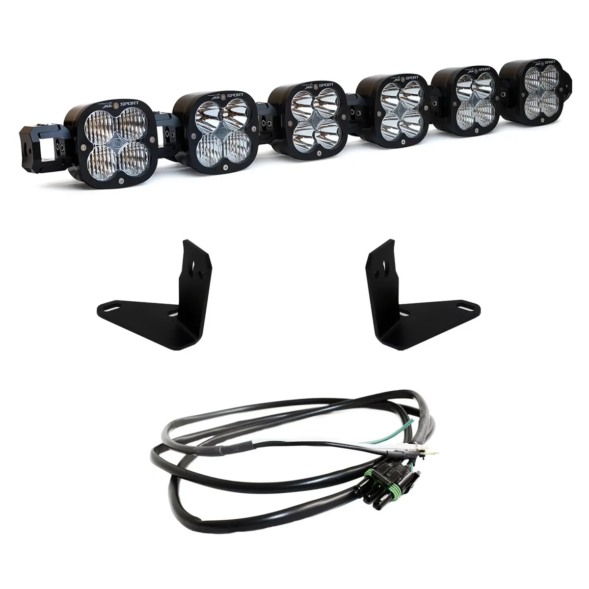 6 Xl Linkable Light Bar Kit 21-Up Ford Bronco Steel Bumper Mount W/Upfitter Baja Desgins 1