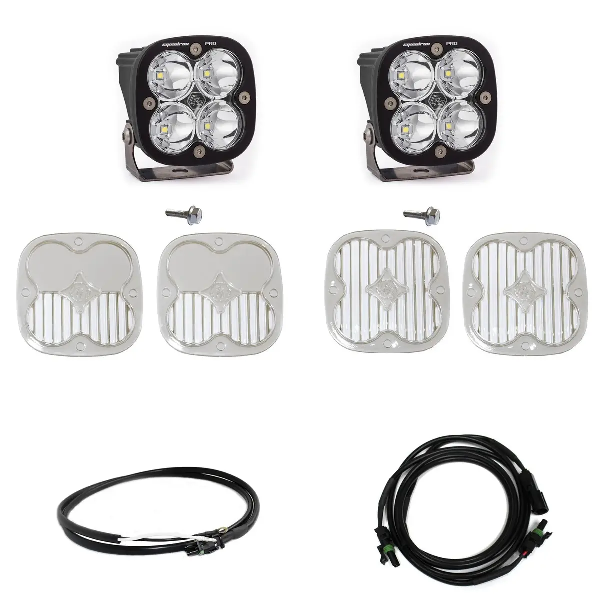 Bronco A Piller Light Kit 21-Up Ford Bronco Squadron Prospot W/Upfitter Baja Designs 1